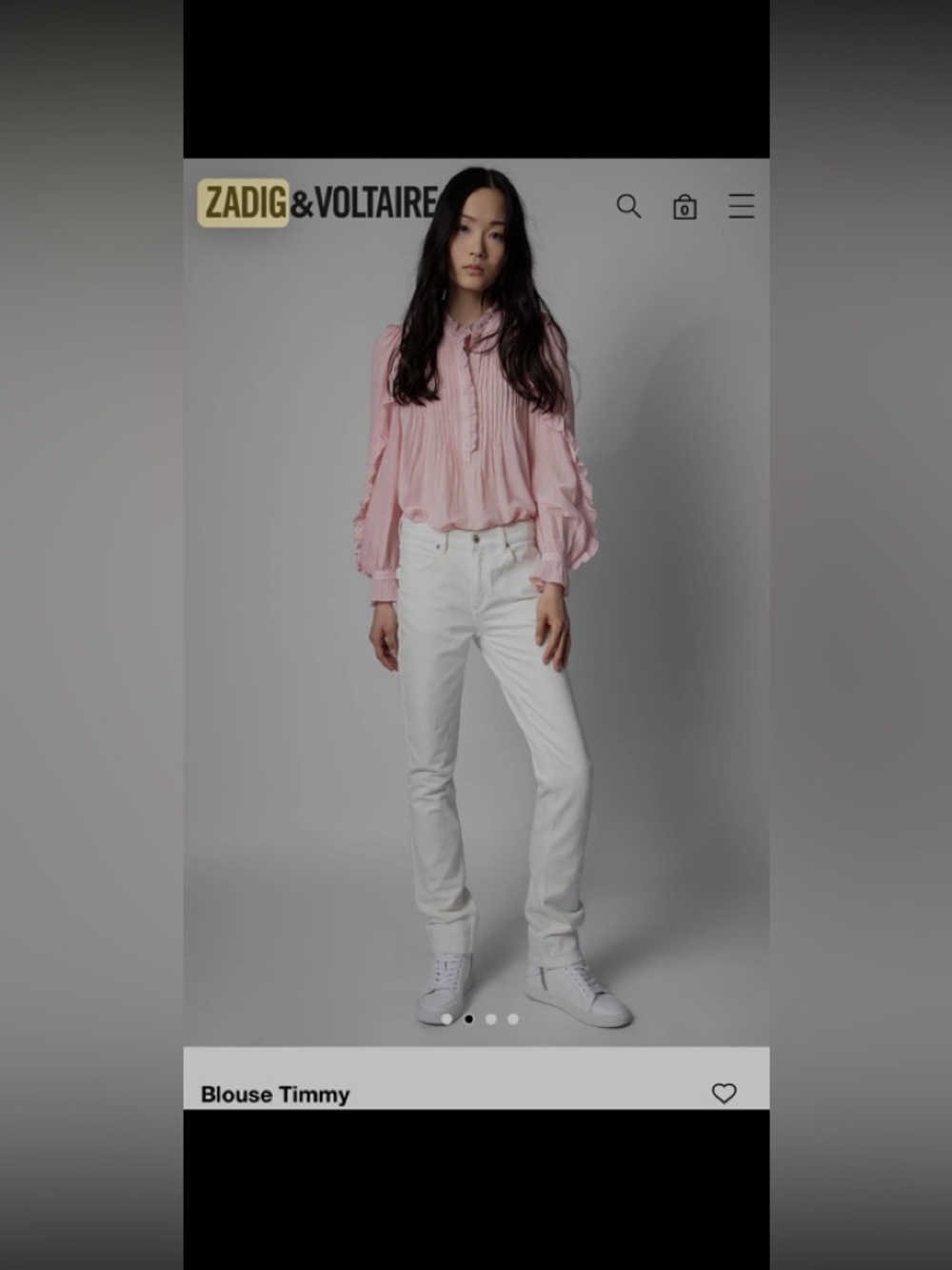 Zadig&Voltaire Timmy Tomboy semi-sheer cotton-blend top